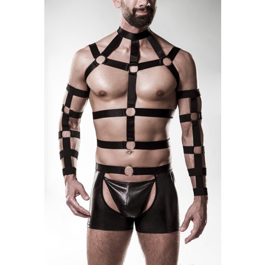 GREY VELVET MEN  Harness Set 4-teilig Schwarz