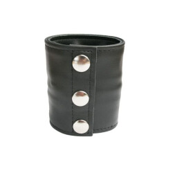 MR.B Leder Armband mit Geldb&ouml;rse ohne Reissverschluss 8,5 cm breit Schwarz L