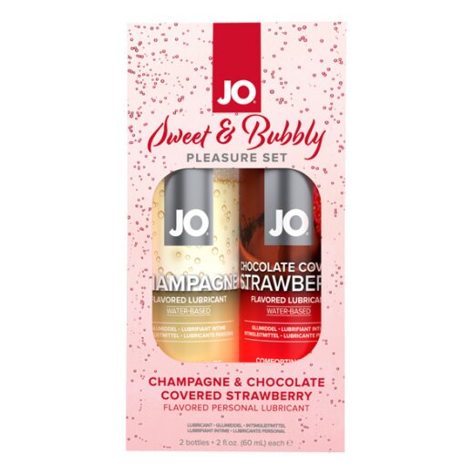JO Sweet &amp; Bubbly Set Champagne &amp; Chocolate Covered Strawberry Wasserbasiert