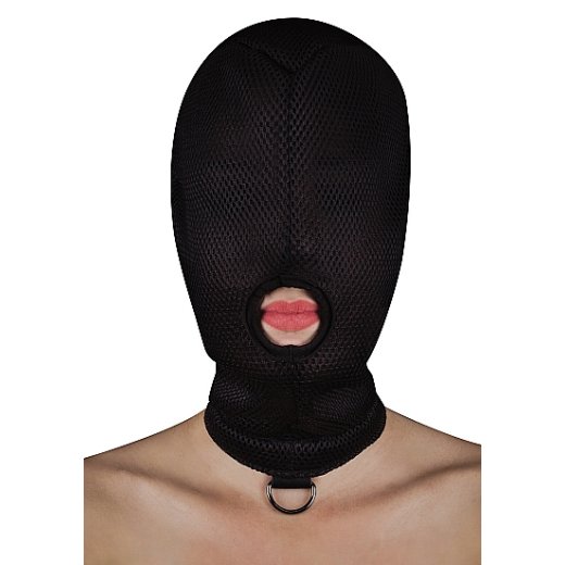 OUCH Extreme Mesh One Hole Maske mit D-Ring mit Mundöffnung