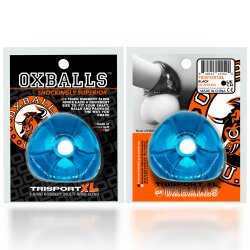 OXBALLS Tri-Sport XL Penis- und Hodenring aus FLEX-TPR  Space Blue