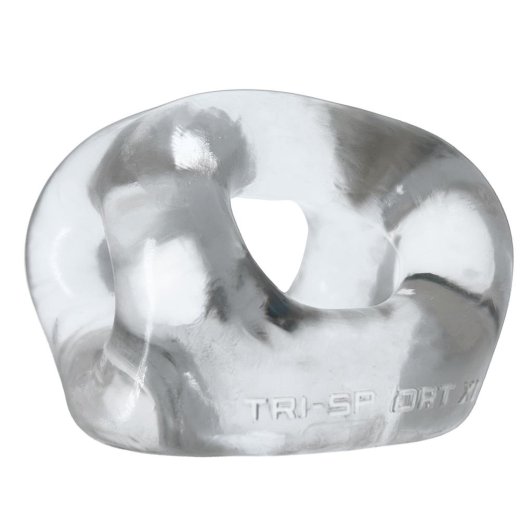 OXBALLS Tri-Sport XL Penis- und Hodenring aus FLEX-TPR Clear