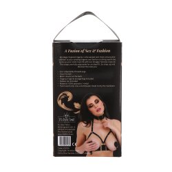 KINKY DIVA Open Cup Bra + O-Ring Collar One Size