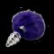 ALIVE Anal Pleasure Metall-Analplug Twist Medium mit Hasenschwänzchen Violett