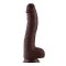 HISMITH KlickLok Dildo aus PVC Ø  6,0 cm Braun