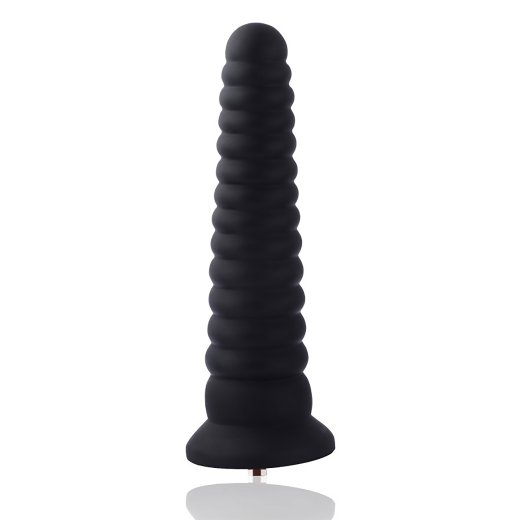 HISMITH KlickLok Dildo aus Silikon Ø 6,3 cm Schwarz