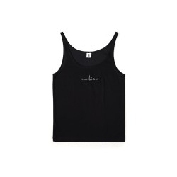 J.J.MALIBU Mind in Malibu Wide-Cut Tank Top Schwarz