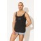 J.J.MALIBU Mind in Malibu Wide-Cut Tank Top Schwarz