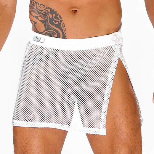 TOF Circutt Mesh Skirt Weiss