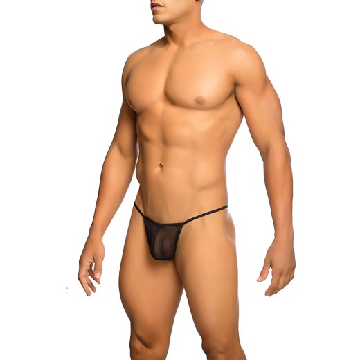 MOB EROTICWEAR Sheer T-Back Thong Schwarz