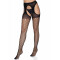 LEG AVENUE Netz-Strumpfhose mit blickdichtem Bund One Size Schwarz