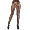 LEG AVENUE Strumpfhosen mit floralem Muster &amp; offenem Schritt One Size Schwarz