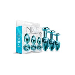 NIXIE Anal-Plug-Set 3-teilig aus Aluminium Blau