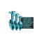 NIXIE Anal-Plug-Set 3-teilig aus Aluminium Blau