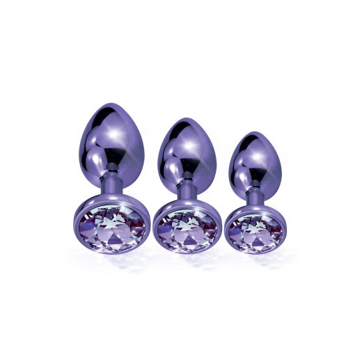 NIXIE Anal-Plug-Set 3-teilig aus Aluminium Violett