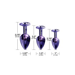 NIXIE Anal-Plug-Set 3-teilig aus Aluminium Violett