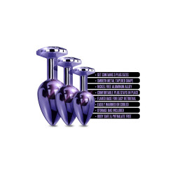 NIXIE Anal-Plug-Set 3-teilig aus Aluminium Violett