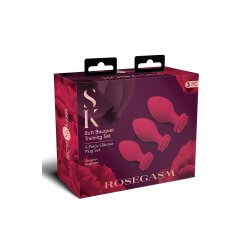 SECRET KISSES Rosegasm Bouquet Anal-Plug Training 3er-Set aus Silikon Rot