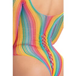 PINK LIPSTICK Bodysuit in Regenbogenfarben One-Size