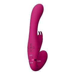 VIVE Suki Strapless Strap-On Rabbit-Vibrator Pink