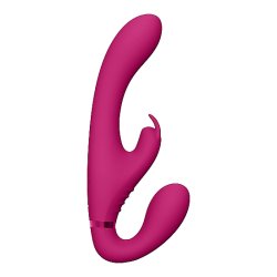 VIVE Suki Strapless Strap-On Rabbit-Vibrator Pink