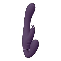 VIVE Suki Strapless Strapon Rabbit Vibrator Purple