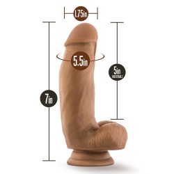 BLUSH Dr. Skin 7" Dr. Samuel Dildo aus Silikon Ø 4,4  Beige