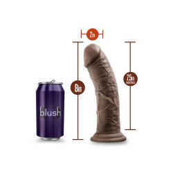 BLUSH Dr. Skin 8&quot; Dildo mit Saugnapf &Oslash; 5,0 Chocolate