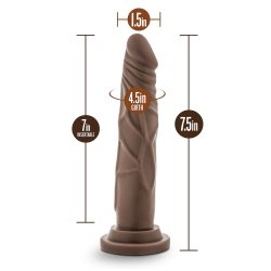 BLUSH Dr. Skin 7&quot; Dildo Dr. Carter mit Saugnapf &Oslash; 3,8 Chocolate