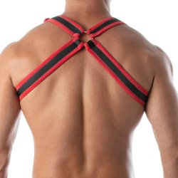 TOF Bad Boy Neoprene Harness Schwarz/Rot One-Size