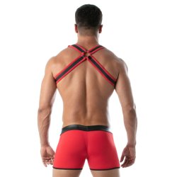 TOF Bad Boy Neoprene Harness Schwarz/Rot One-Size