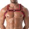 TOF Bad Boy Neoprene Harness Schwarz/Rot One-Size