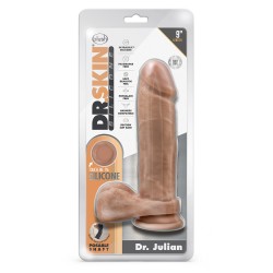 BLUSH Dr. Skin 9" Dr. Julian Dildo mit Saugnapf Ø 5,0 Mocha