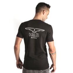 MR.B T-Shirt mit Logo Schwarz