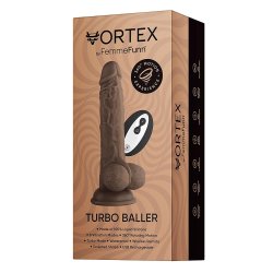 FEMMEFUNN Dildo Vortex Baller mit Vibration & Rotation Braun