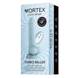 FEMMEFUNN Dildo Vortex Baller mit Vibration & Rotation Blau