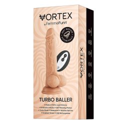 FEMMEFUNN Dildo Vortex Baller mit Vibration & Rotation Beige
