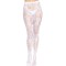 LEG AVENUE Strumpfhose mit floraler Spitze Weiss