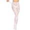 LEG AVENUE Strumpfhose mit floraler Spitze Weiss