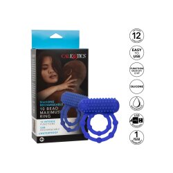 CALEXOTICS Doppelter Penisring mit Klitoris-Stimulator aus Silikon Blau
