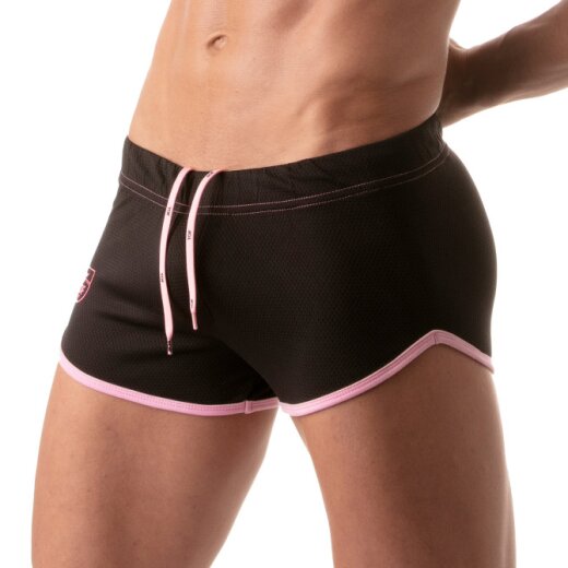 TOF Retro Mesh Short Schwarz /Pink