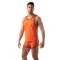 TOF Retro Mesh Tank Orange/Schwarz