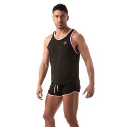 TOF Retro Mesh Tank Schwarz / Pink