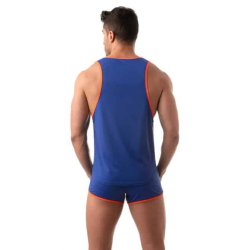 TOF Retro Mesh Tank Blau/Orange