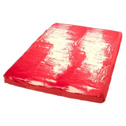ORION Lack Bettlaken 200 x 230 cm aus Vinyl abwaschbar Rot