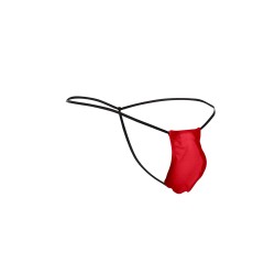 JUSTIN &amp; SIMON Klassik G-String &quot;Bulge&quot; aus Nylon-Spandex Rot