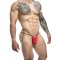 JUSTIN &amp; SIMON Klassik G-String &quot;Bulge&quot; aus Nylon-Spandex Rot