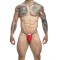 JUSTIN &amp; SIMON Klassik G-String &quot;Bulge&quot; aus Nylon-Spandex Rot