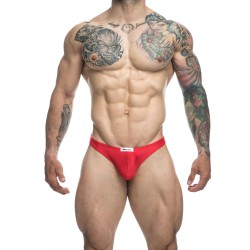 JUSTIN & SIMON Klassik Tanga aus Nylon-Spandex Rot