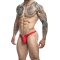 JUSTIN & SIMON Klassik Tanga aus Nylon-Spandex Rot